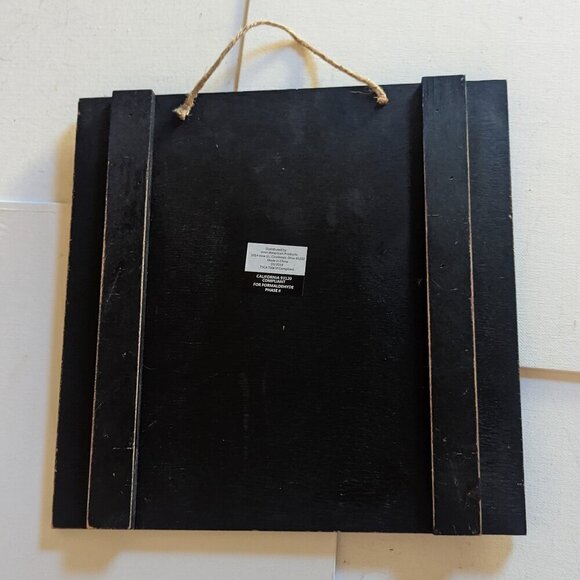 NWT Black Wood Skull Sign Gothic Skeleton Retro Halloween Rustic Home Wall Decor - Picture 4 of 5